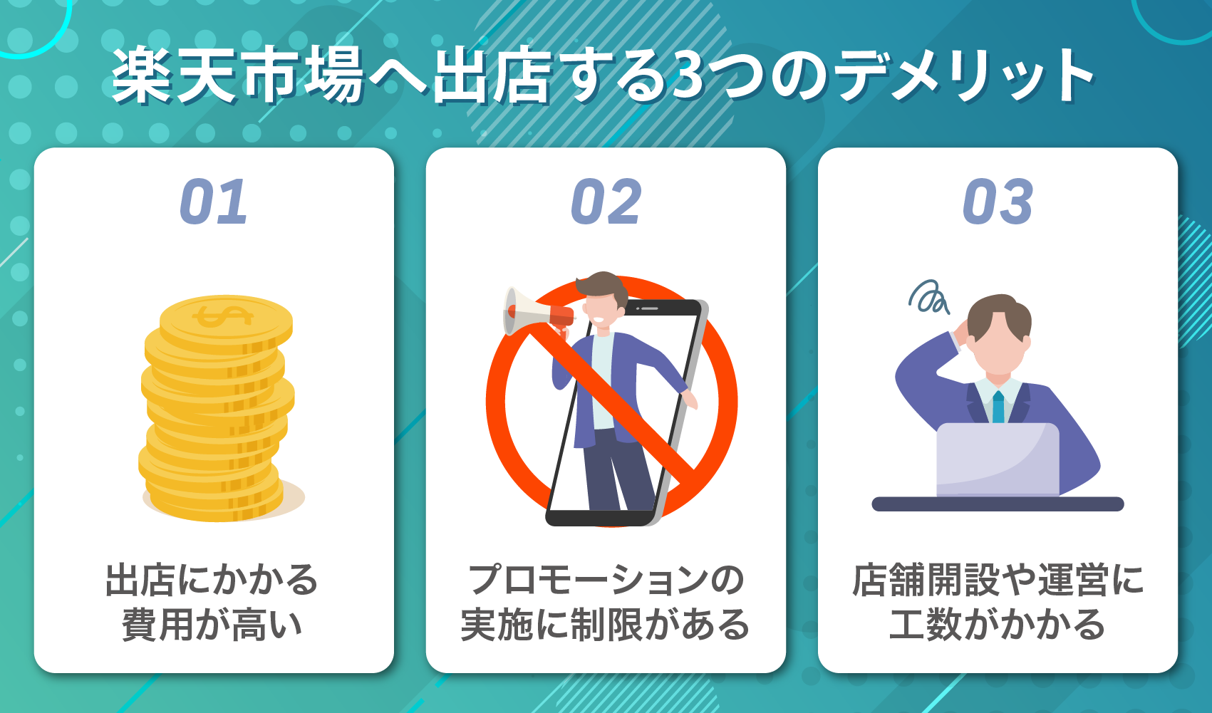 楽天市場へ出店する3つのデメリット