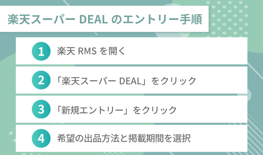 楽天スーパーDEALのエントリー手順は？