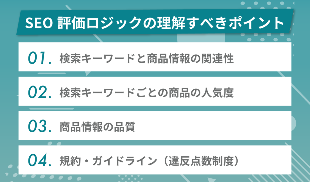 楽天市場SEO評価ロジックの理解すべきポイント