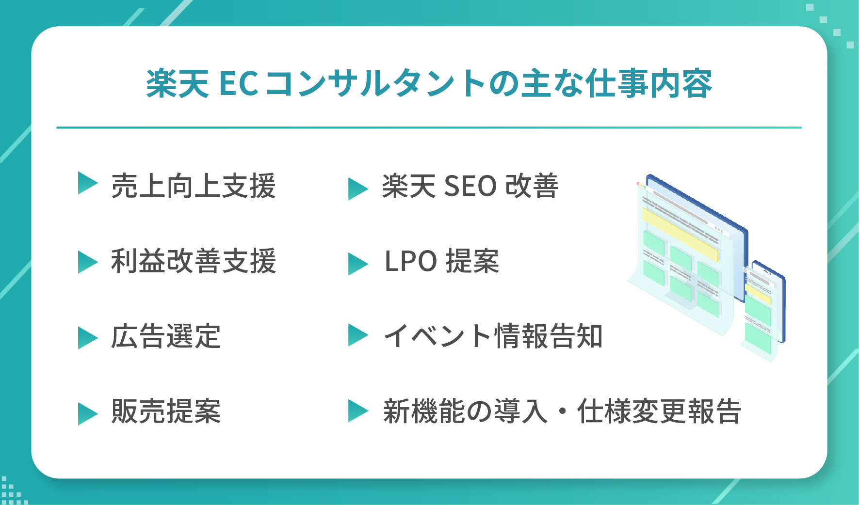 楽天ECコンサルタントの主な仕事内容
