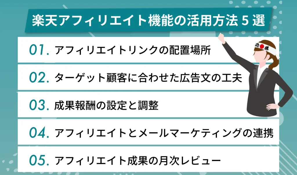 楽天アフィリエイト機能の活用方法5選