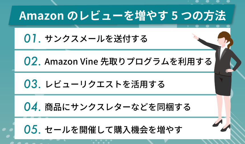 Amazonのレビューを増やす5つの方法