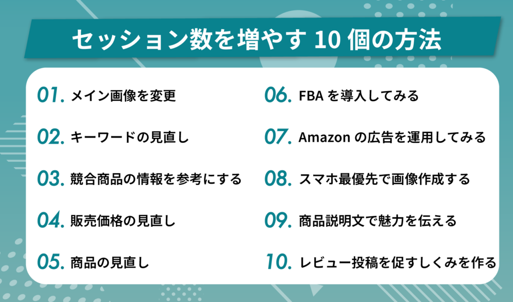 Amazonのセッション数を増やす10個の方法