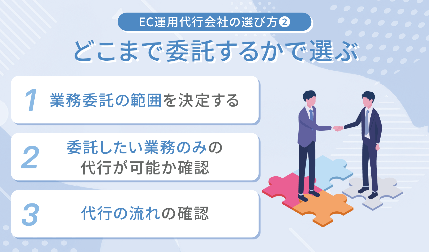 EC運用代行会社の選び方②どこまで委託するかで選ぶ