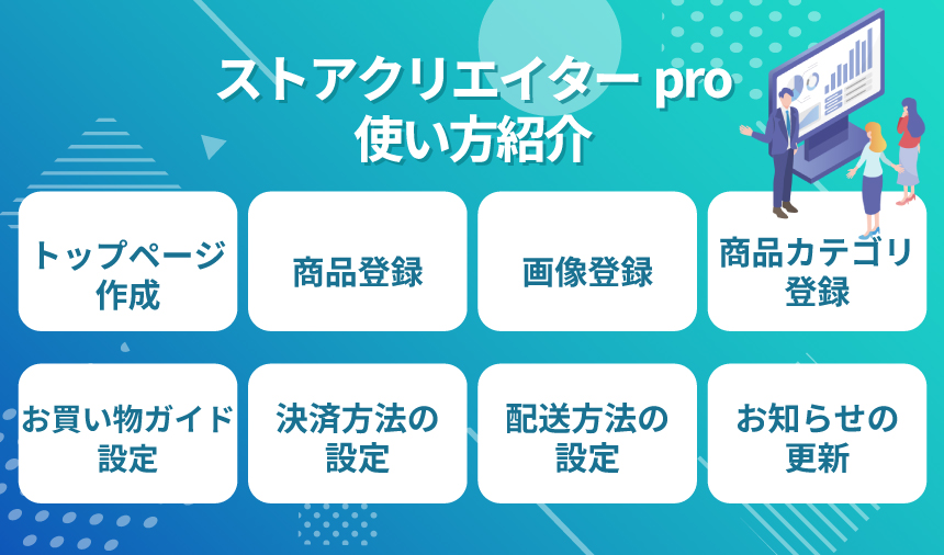 ストアクリエイターproの使い方