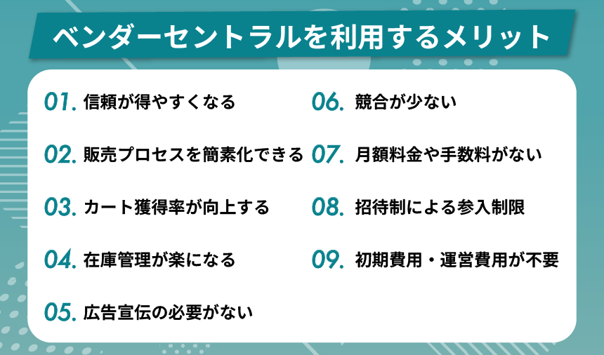 Amazonベンダーセントラルを利用するメリット