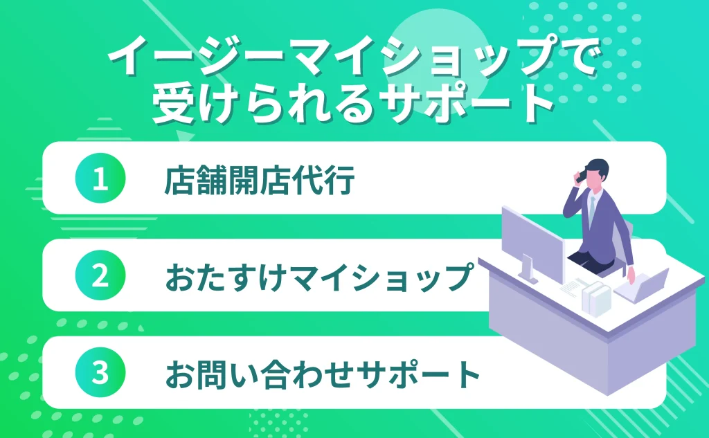 イージーマイショップで受けられるサポート
