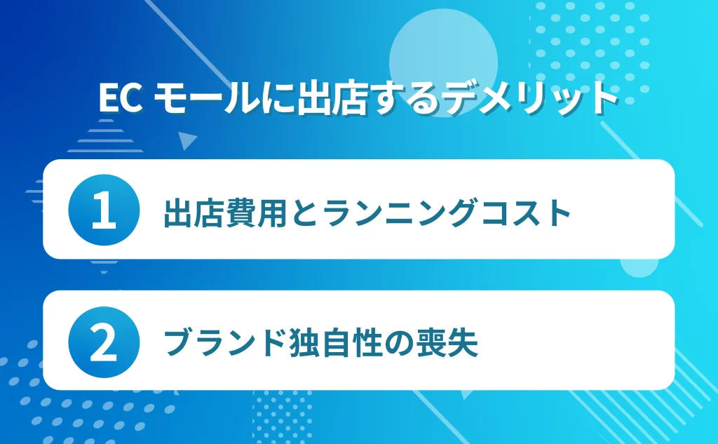 ECモールに出店するデメリット