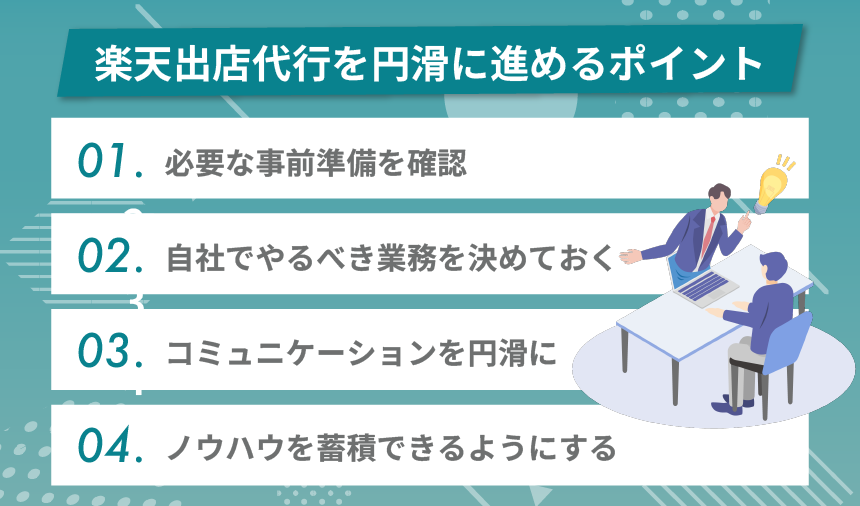 楽天出店代行を円滑に進めるポイント